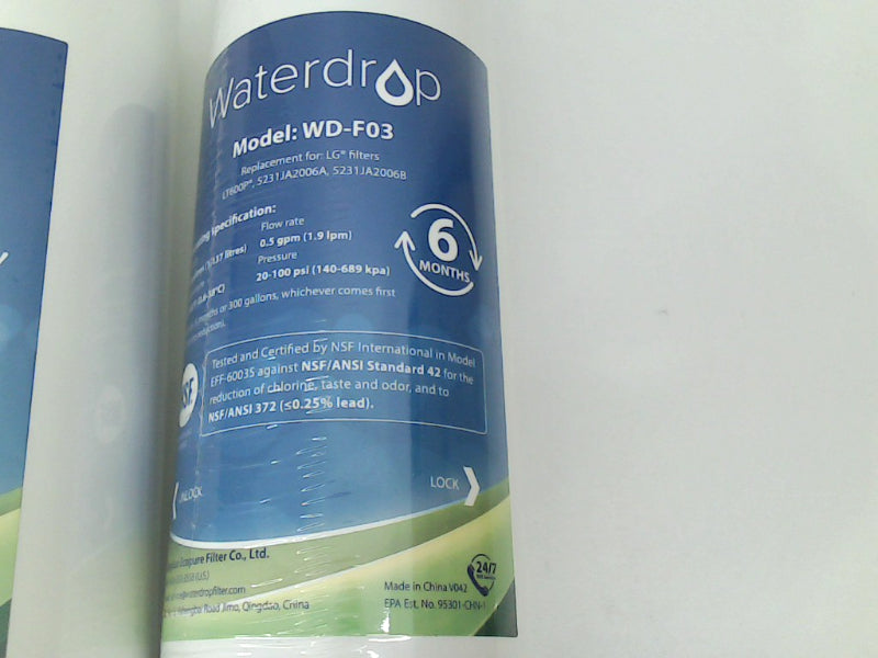 Waterdrop WDF03 Refrigerator Water Filter 300 Gallons Capacity