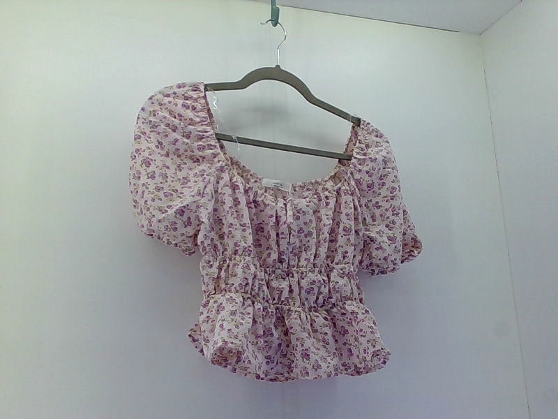 Floral Puffy Sleeve Blouse Medium