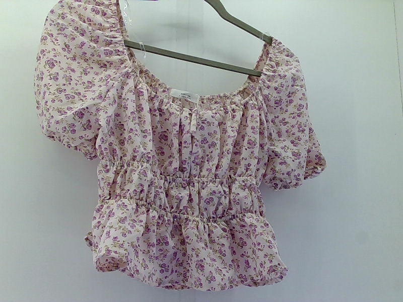 Floral Puffy Sleeve Blouse Medium