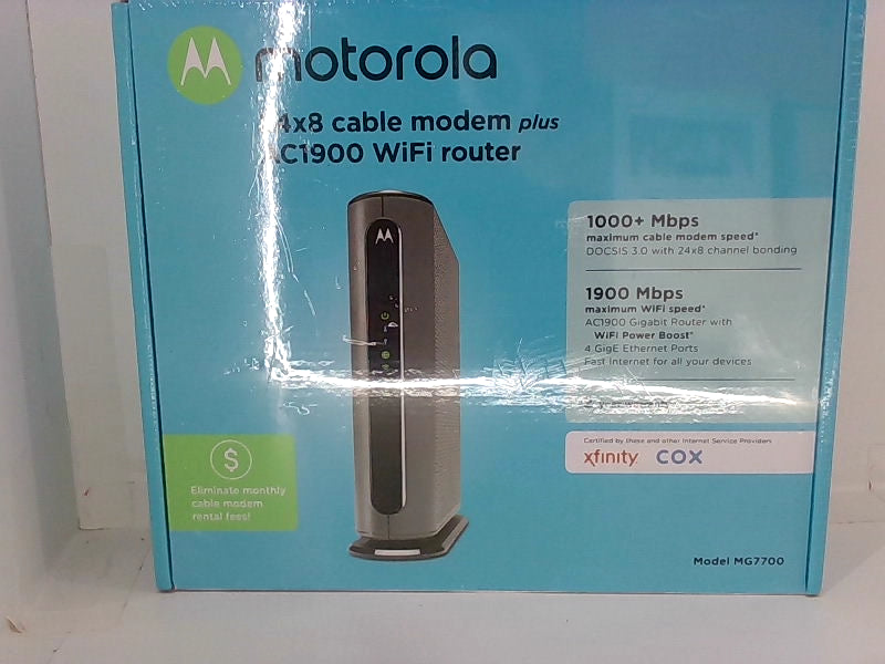 Motorola MG7700 AC1900 Cable Modem Wi-Fi Router Combo