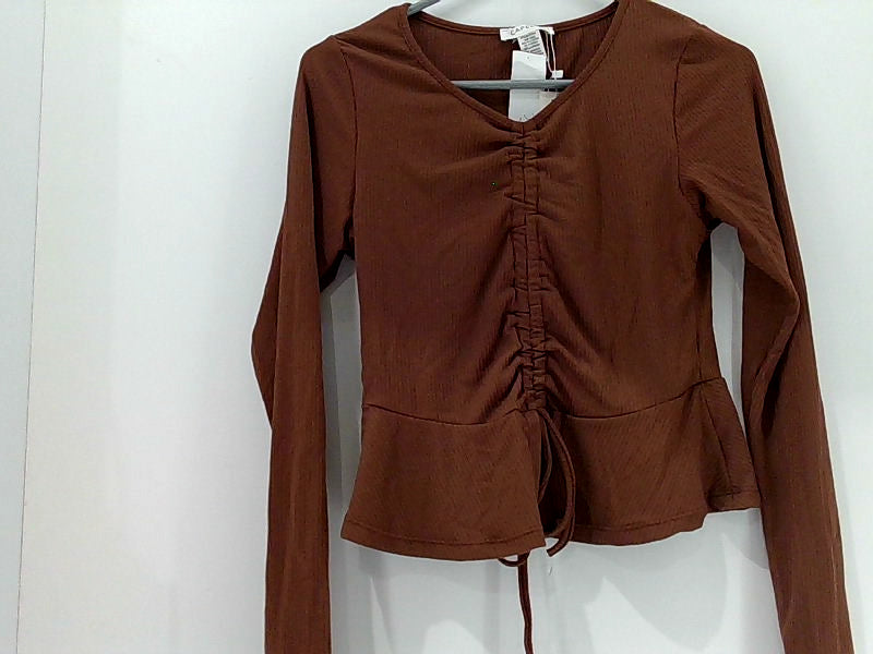 Shopper Beats Women's Capella Brown Long Sleeve Shirt - Size Large