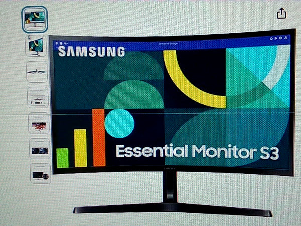 Samsung Essential Monitor S3 Curved 24-Inch Display