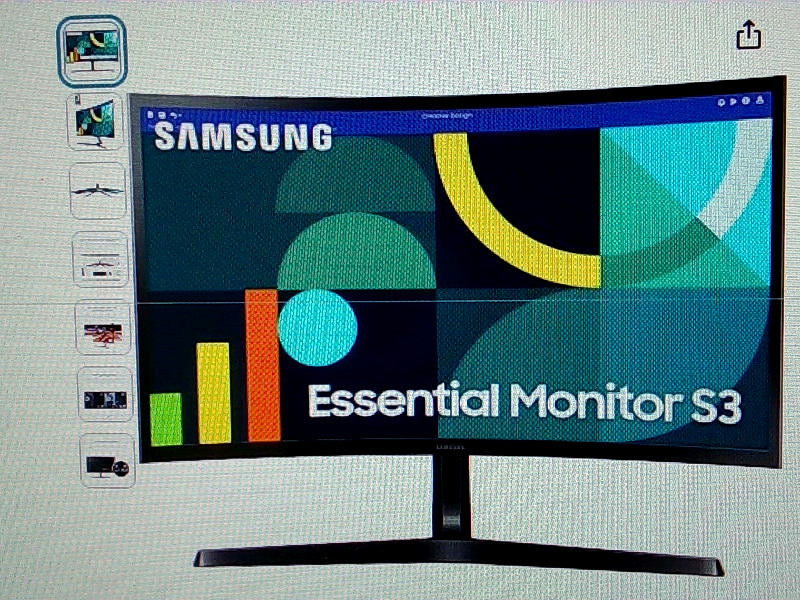 Samsung Essential Monitor S3 Curved 24-Inch Display