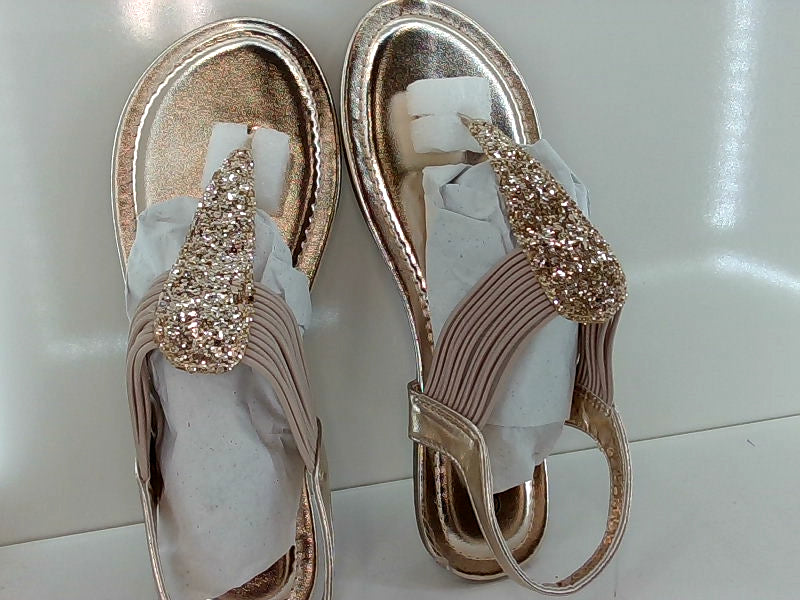 Dream Pairis Glittery Gold Sandals - Size 7