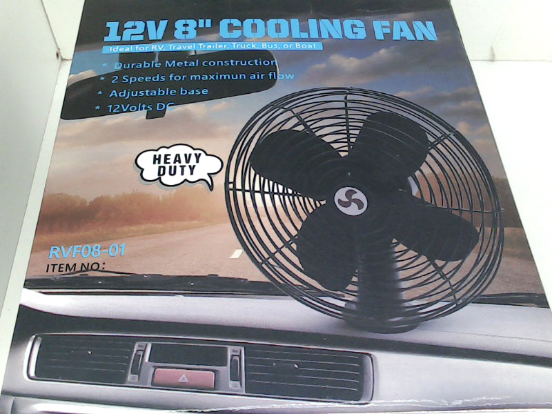 Facon 12V 8 Inch Heavy Duty Cooling Fan for RVs Trucks and Boats