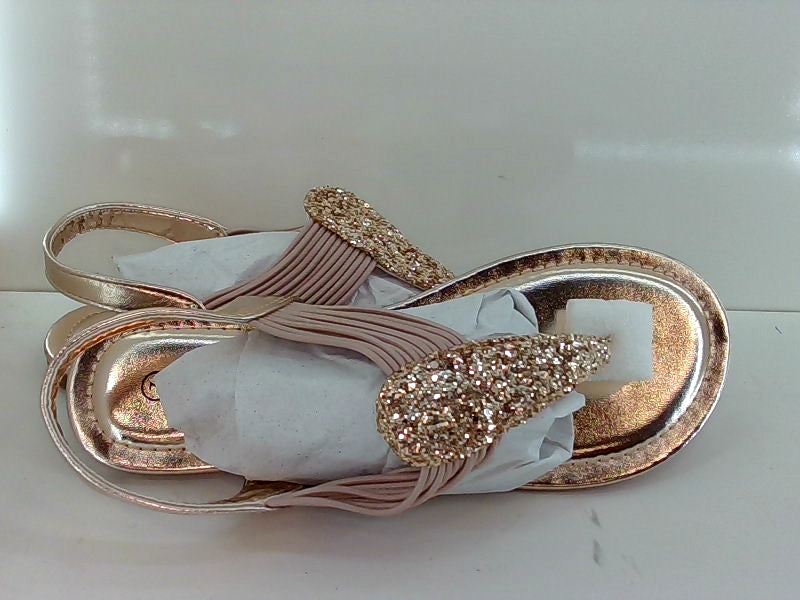 Dream Pairis Glittery Gold Sandals - Size 7