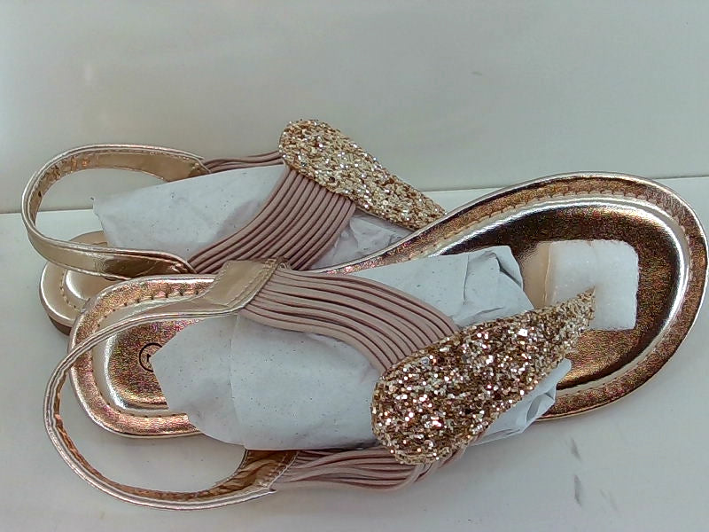 Dream Pairis Glittery Gold Sandals - Size 7