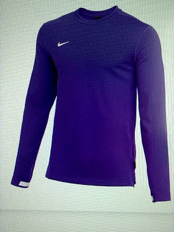 Nike Mens Crewneck Pullover Top Stretch Hoodie Color Purple & White Size XLarge