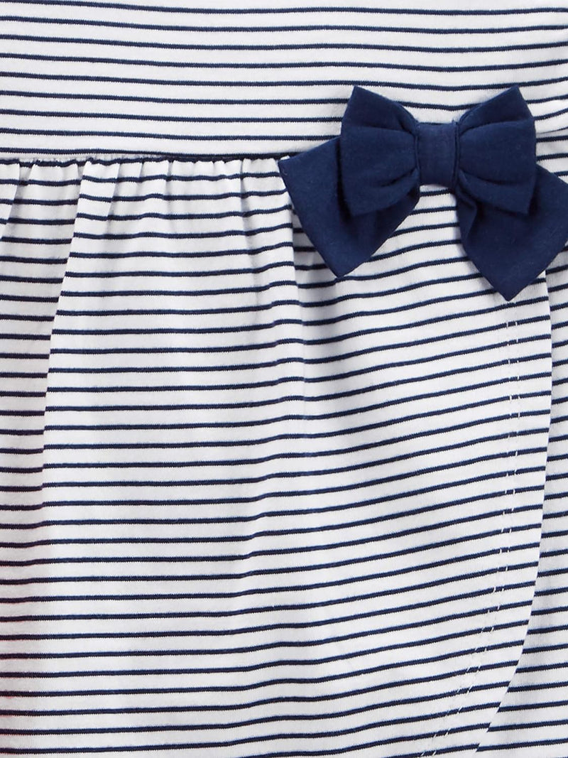 Carter's Baby Girls 3 Piece Playwear Set Navy Stripe Cherry 3T