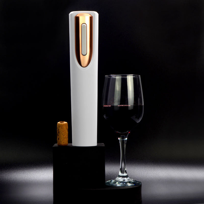 Vin Fresco Battery-Operated Electric Wine Opener with Stand & Foil Cutter