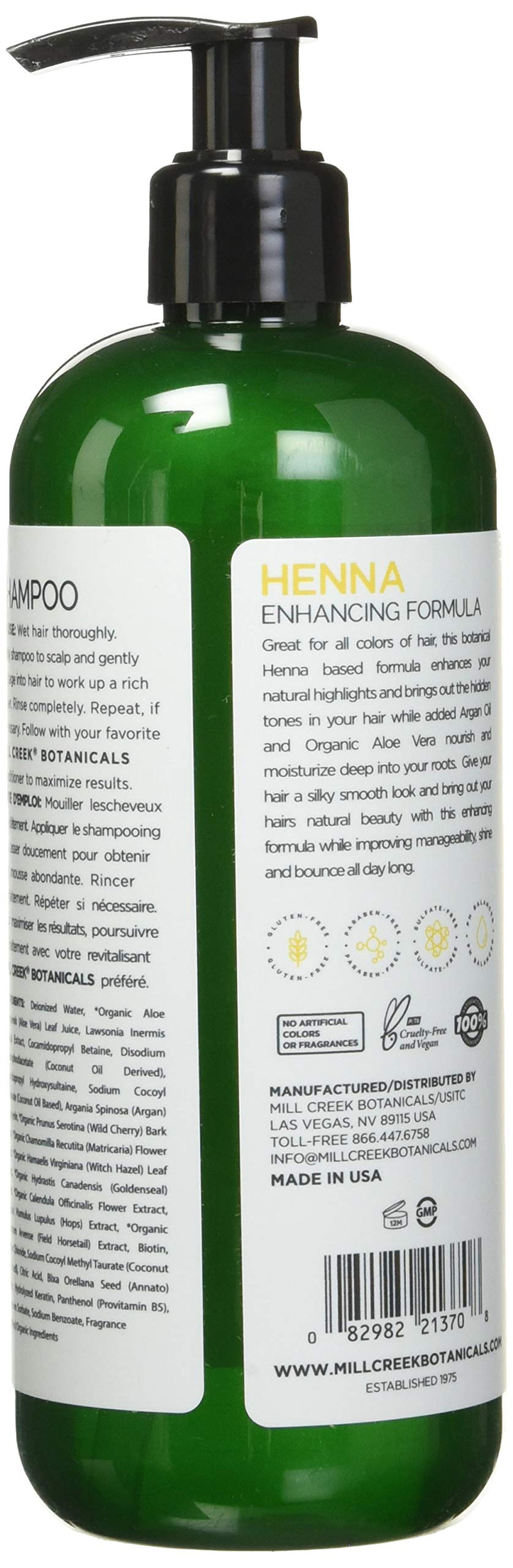 Mill Creek Botanicals Henna Shampoo 16 Fl. Oz. 473ml