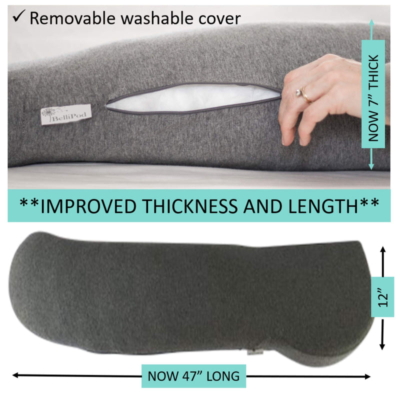 Chiro Designed 2-in-1 Pregnancy Pillow with Cotton Cover - 47x12x7