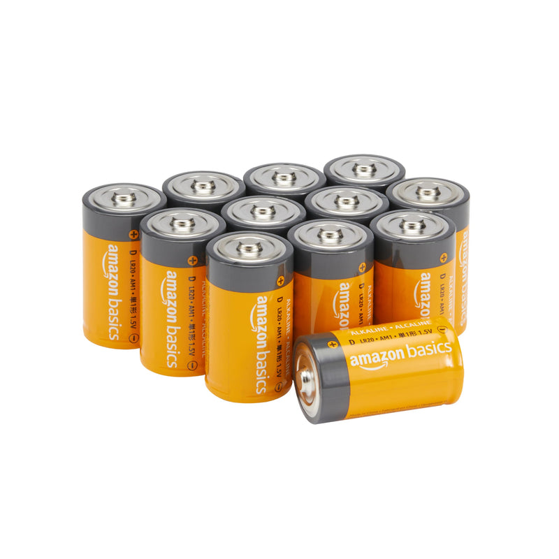 Amazon Basics D Cell Alkaline Batteries 12 Pack 5 Year Shelf Life