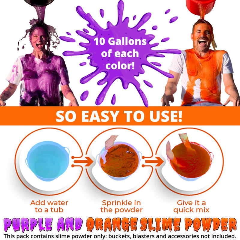 Instant Slime Powder Just add Water to Mix up Orange & Purple Slime