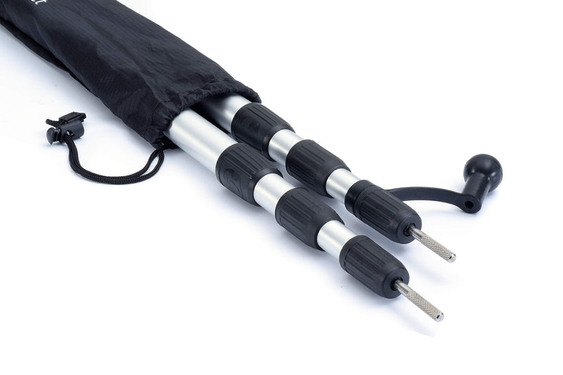 Adjustable Aluminum Tarp Poles - Portable & Lightweight Set of 2