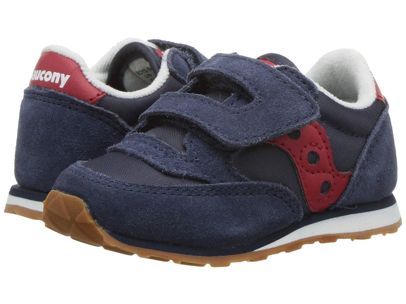 Saucony Kids Originals Jazz Hook & Loop Sneakers - Navy/Red, 6.5 Wide Toddler