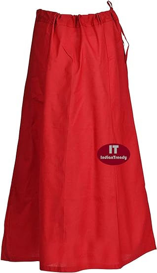 Indian Trendy Sari Petticoat Cotton Adjustable Saree Underskirt Lining Skirt