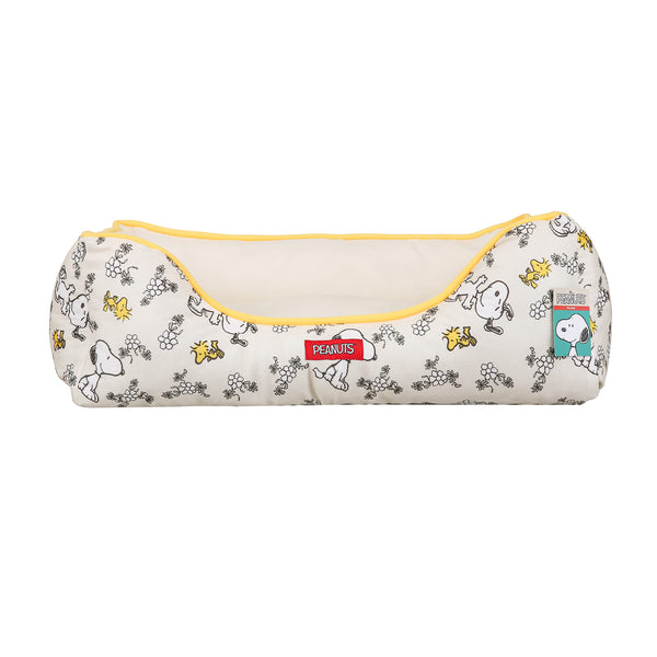 Cozy Snoopy & Woodstock Cuddler Dog Bed, Machine Washable, 24"x19"x8"