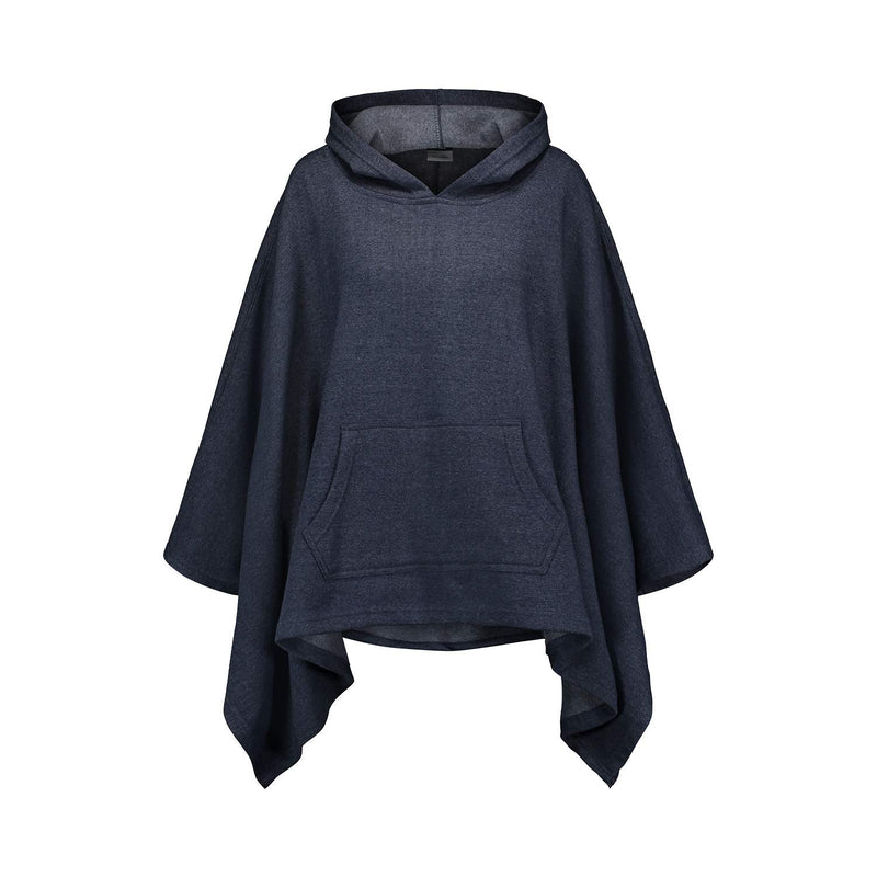 MV Sport Women's Cozy Navy Heather Poncho Hoodie