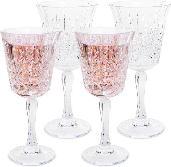 Bellaforte Shatterproof Tritan Wine Glasses Set 4 Pack 10oz Unbreakable