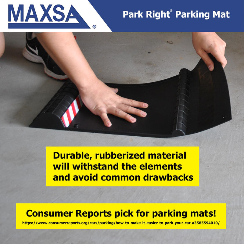 Maxsa Park Right Parking Mat with Reflective Tape, 21" x 11"