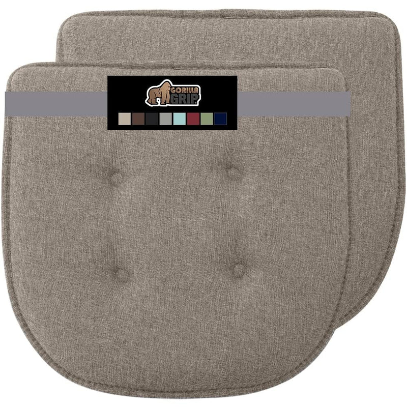 Gorilla Grip Memory Foam Chair Cushions Set of 2 - 16x17 Beige