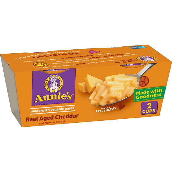 Annie's Real Aged Cheddar Mac and Cheese Cups 2 Ct 4.02 Oz