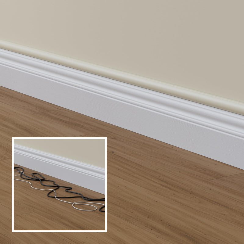 D-Line Beige Cable Concealer Cord Hider 1.18in x 0.59in x 39in