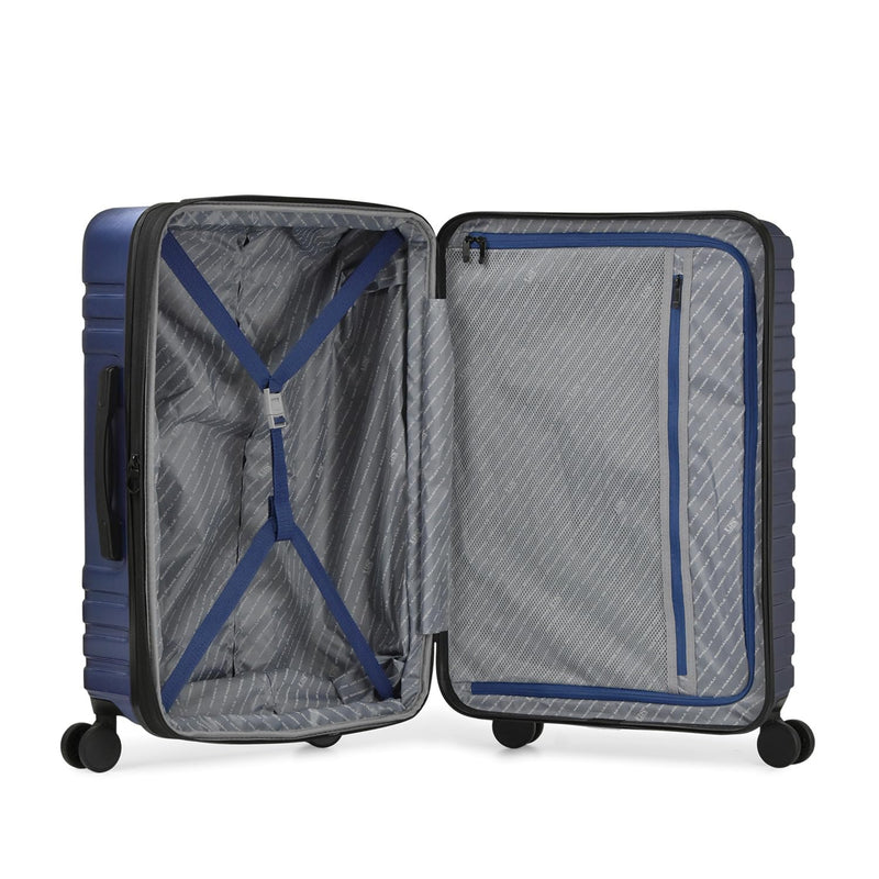 U.S. Traveler Navy Hardside Luggage 3-Piece Set with USB Port