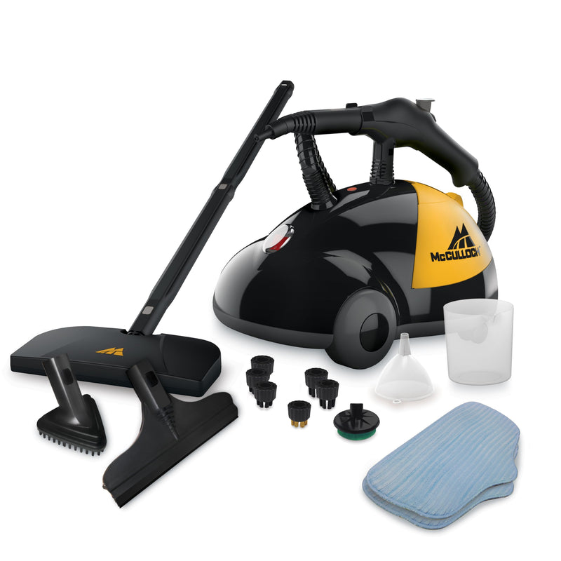 McCulloch MC1275 Heavy-Duty Steam Cleaner with 18 Accessories, Extra-Long Cord