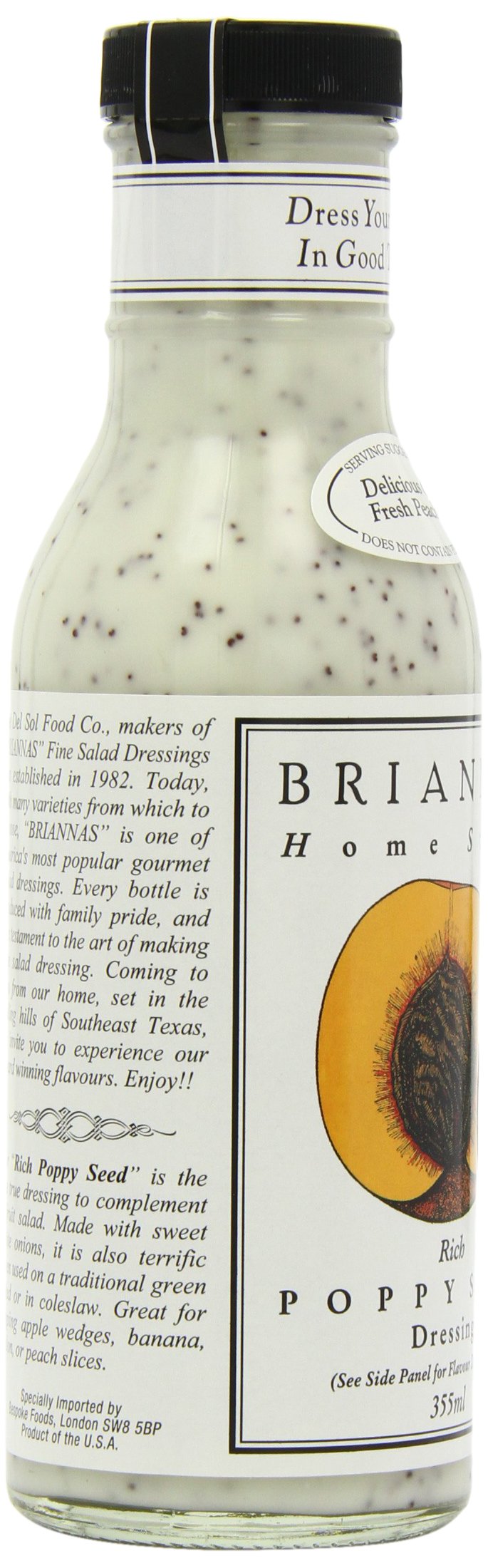 Briannas Home Style Rich Poppy Seed Dressing - 12 Fl Oz (Pack of 6)