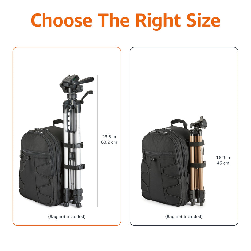 60-Inch Lightweight Camera Tripod with Bag - Black