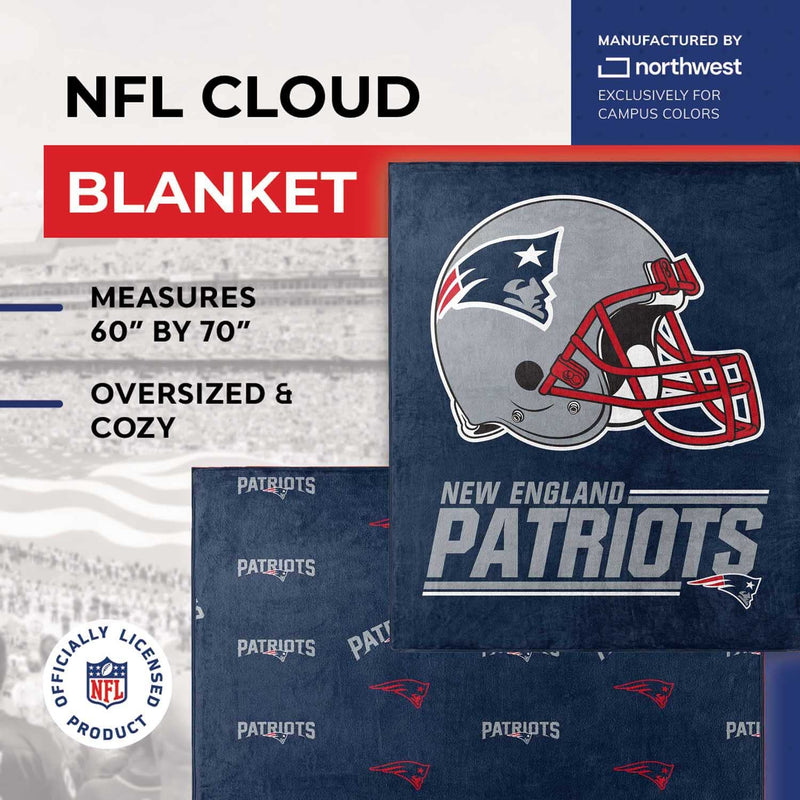 New England Patriots Double-Sided Blanket - 60 x 70, Navy