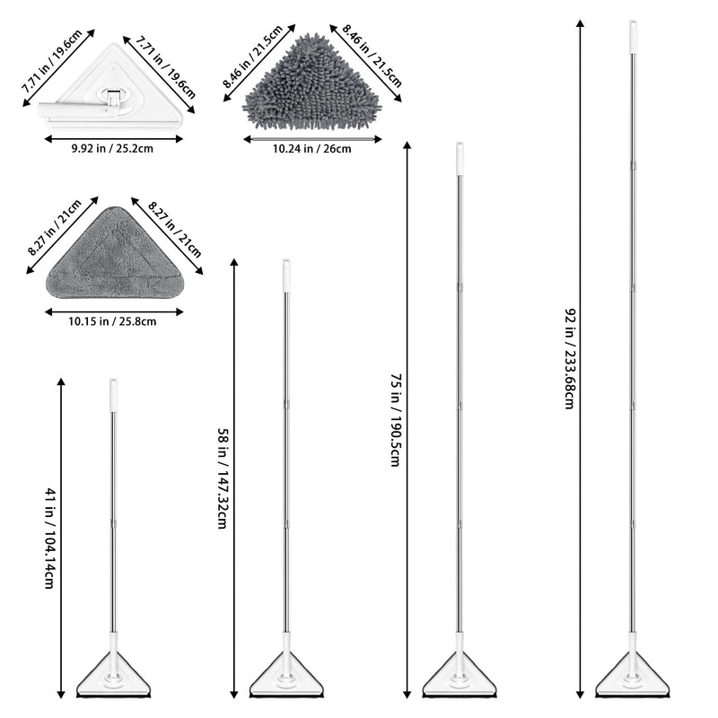 75in Telescopic Ceiling and Wall Cleaning Mop Set