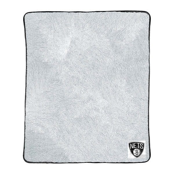 Brooklyn Nets NBA Sherpa Throw Blanket - 60" x 50" Black