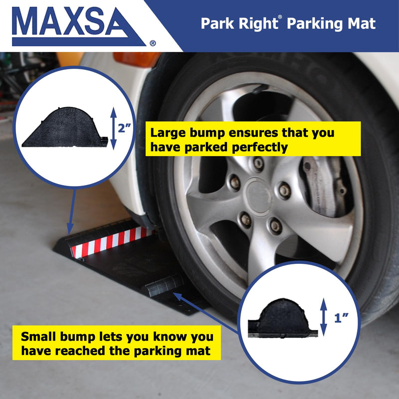 Maxsa Park Right Parking Mat with Reflective Tape, 21" x 11"