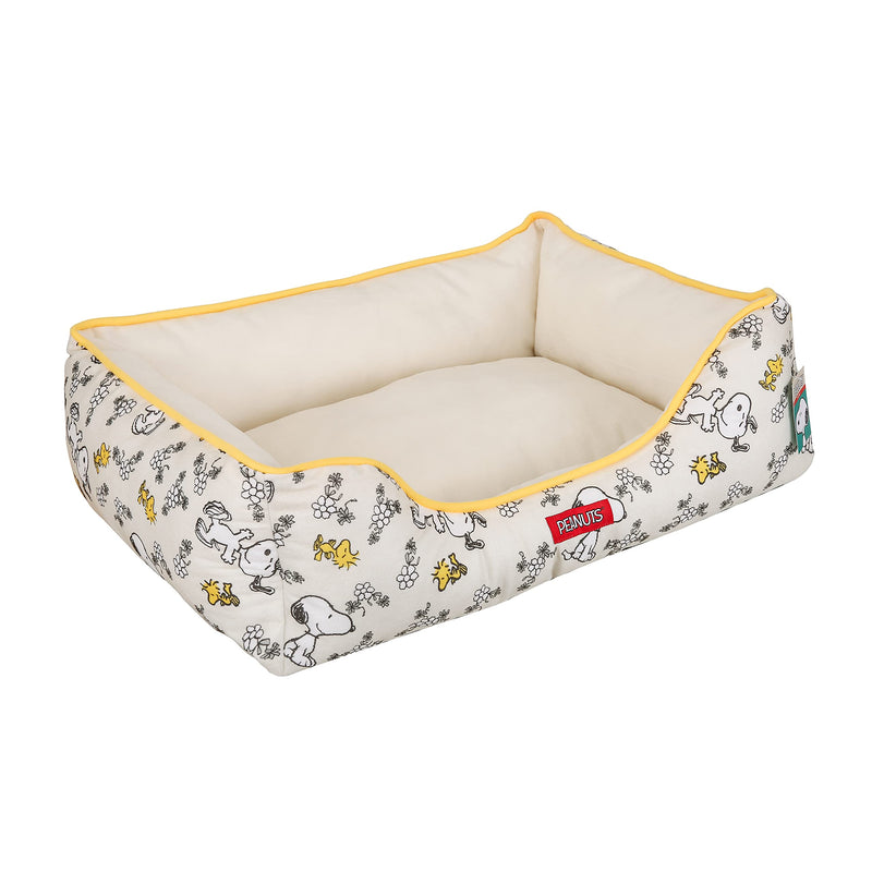 Cozy Snoopy & Woodstock Cuddler Dog Bed, Machine Washable, 24"x19"x8"