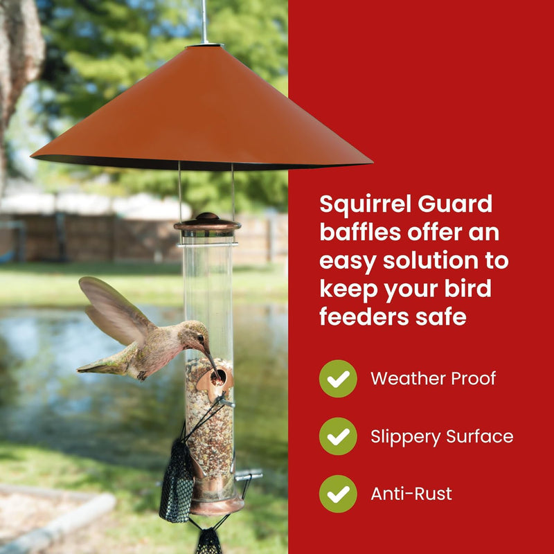 17 Inch Predator Guard Squirrel Proof Bird Feeder Baffle