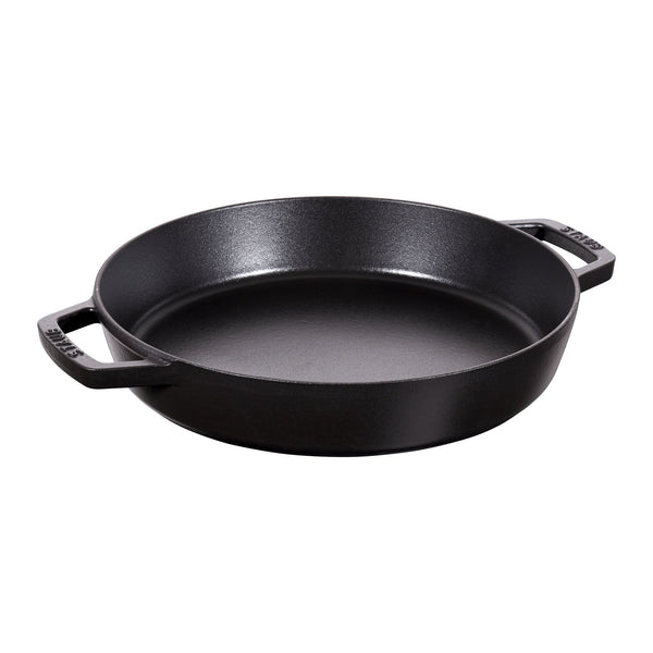 Staub 13-Inch Cast Iron Double Handle Fry Pan - Matte Black