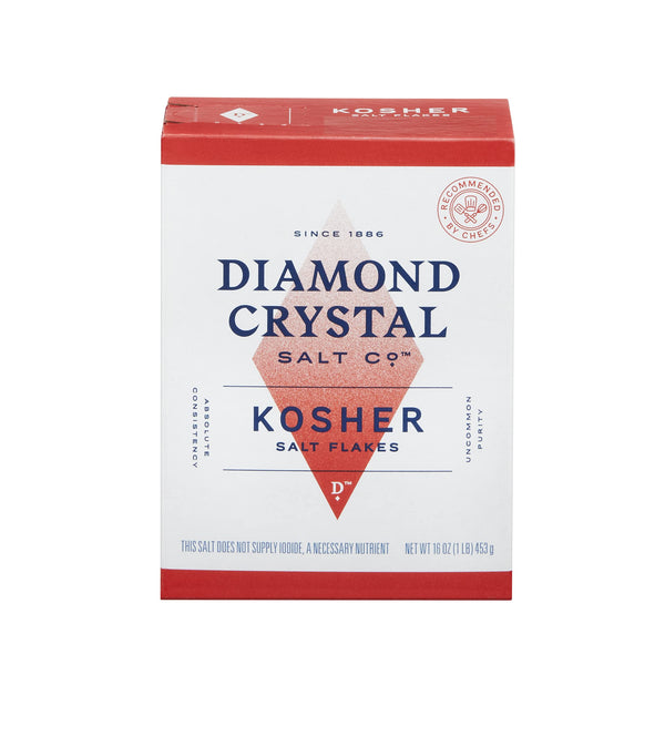 Diamond Crystal Kosher Salt Flakes Pure Natural Seasoning 1 lb