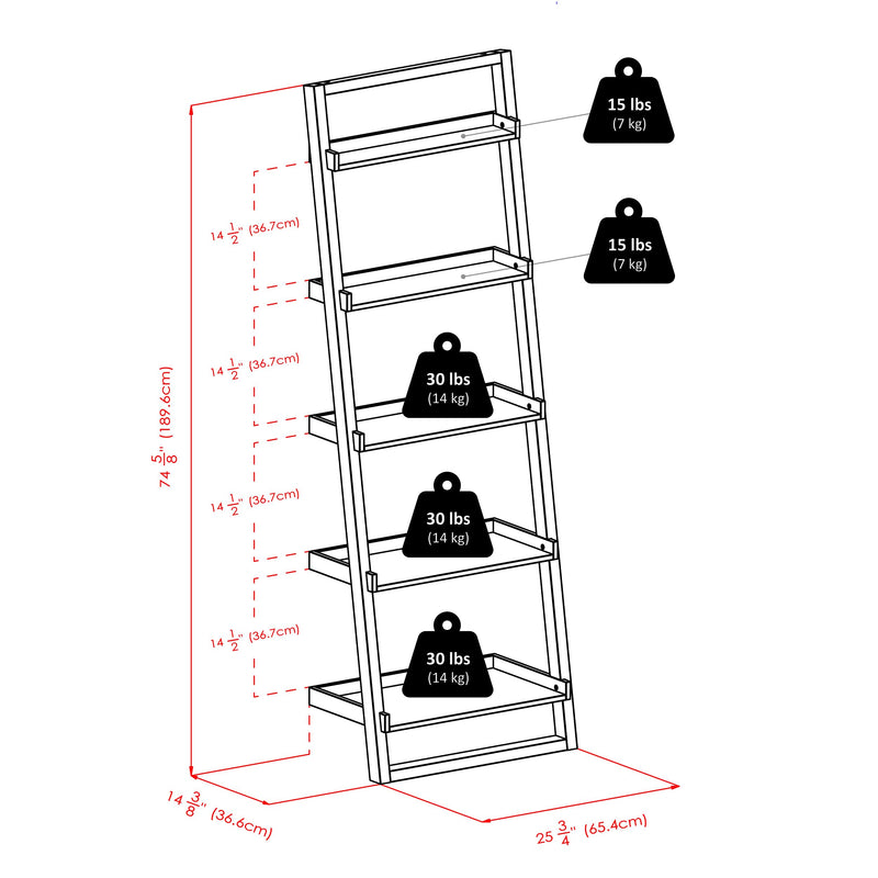 Winsome Wood Bailey Shelving Black