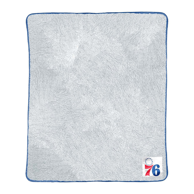 Philadelphia 76ers Sherpa Throw Blanket - 60" x 50" Cozy Fleece