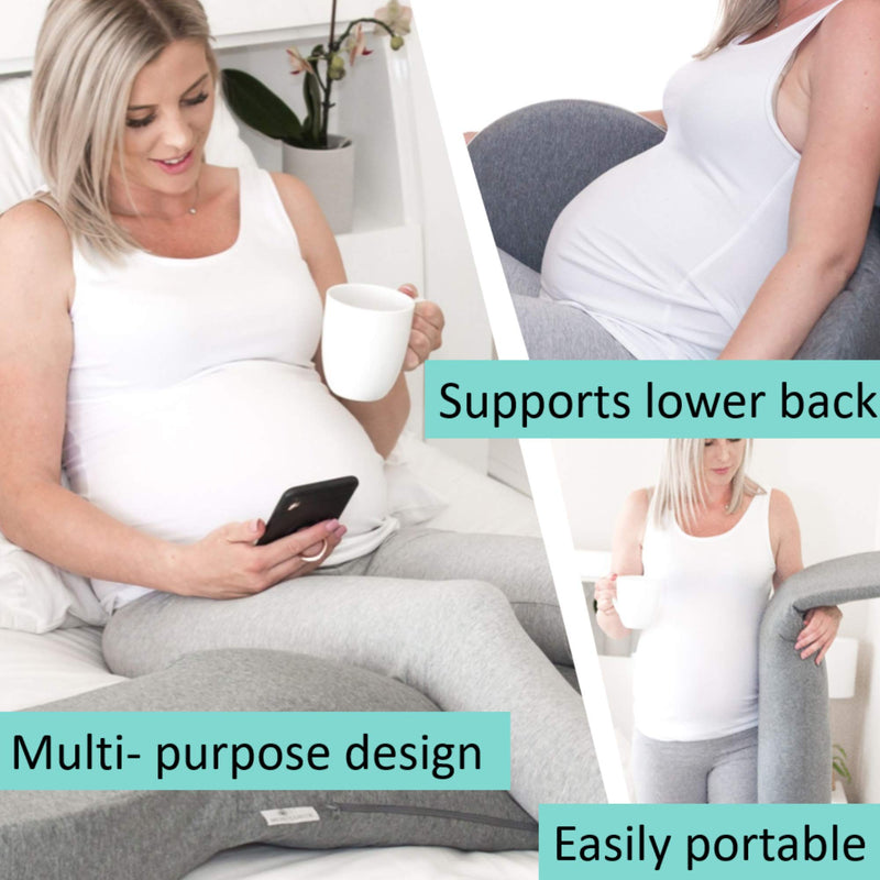 Chiro Designed 2-in-1 Pregnancy Pillow with Cotton Cover - 47x12x7