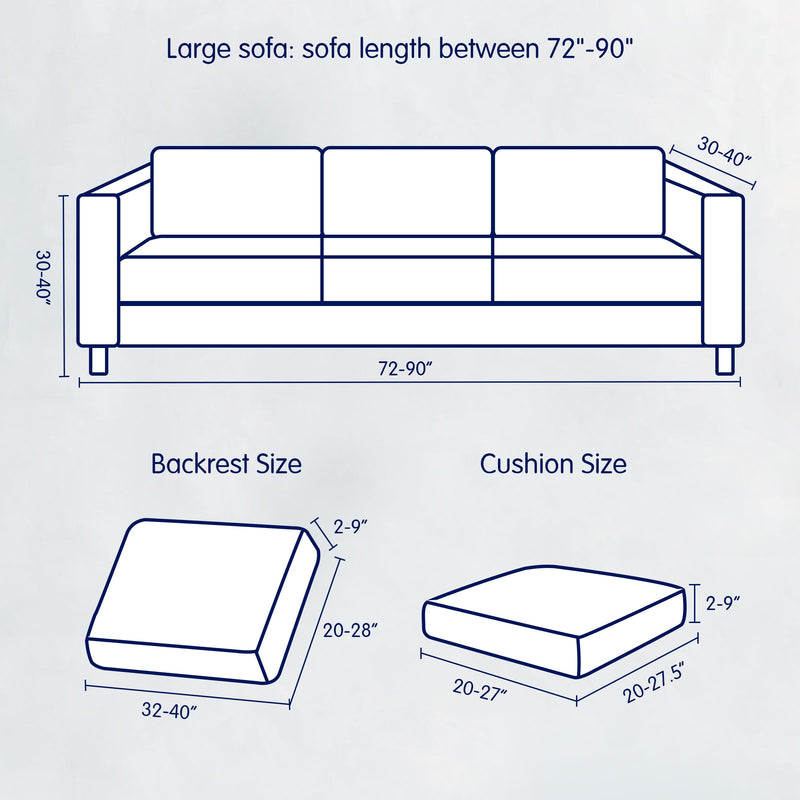 Subrtex Stretch Sofa Slipcover Set - Large Coffee