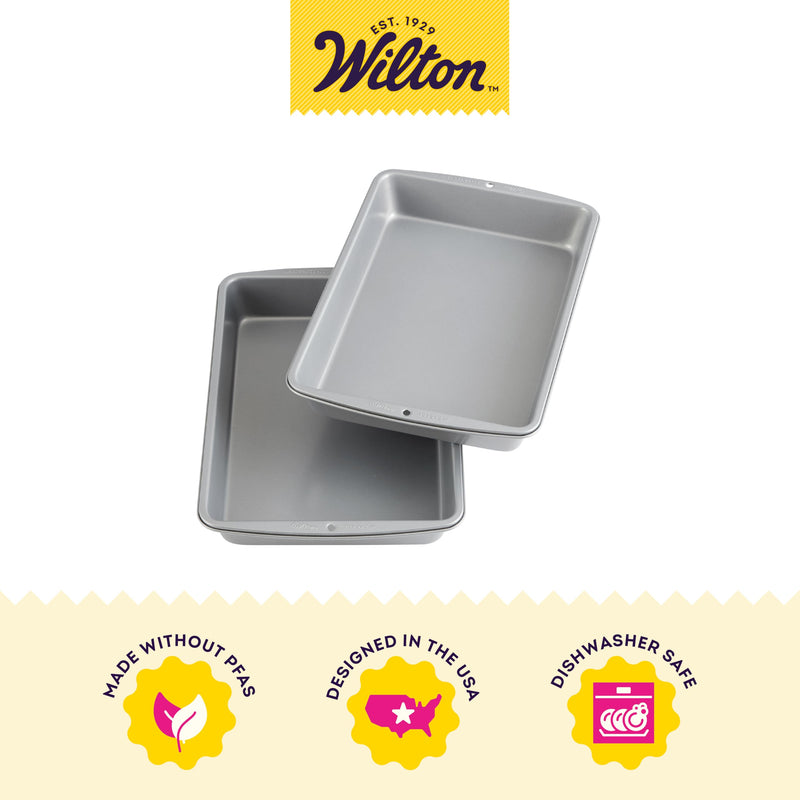 Wilton Non-Stick 9x13-Inch Oblong Cake Pans, Set of 2