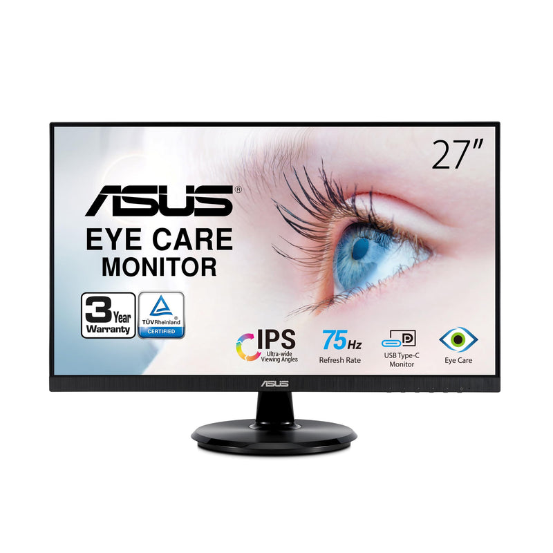 Asus 27 Inch Full Hd Ips Monitor With Usb C 65w Power Delivery & Eye Care