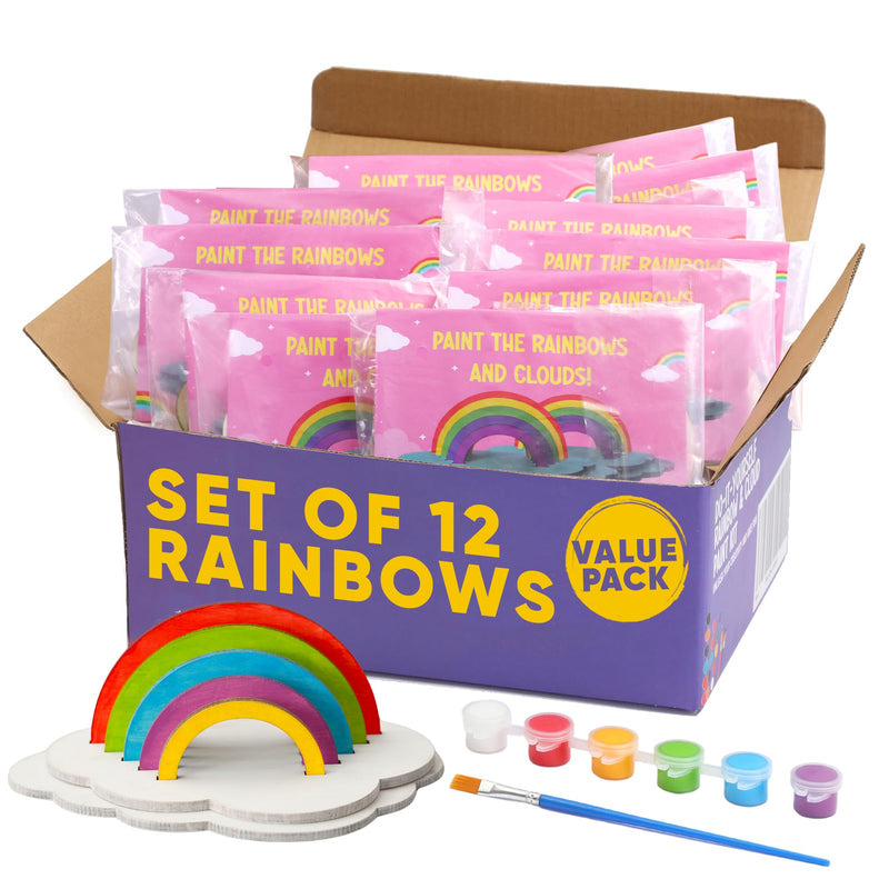 Crafty Rainbow Painting Set for Kids - 12 Pcs