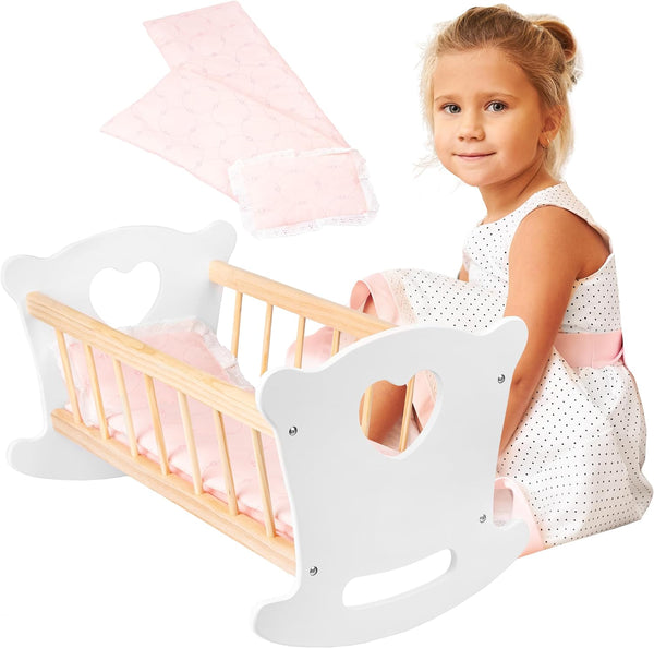 Green Series Kinderplay Baby Doll Crib Gs2100 White Cradle Set Small Bassinet