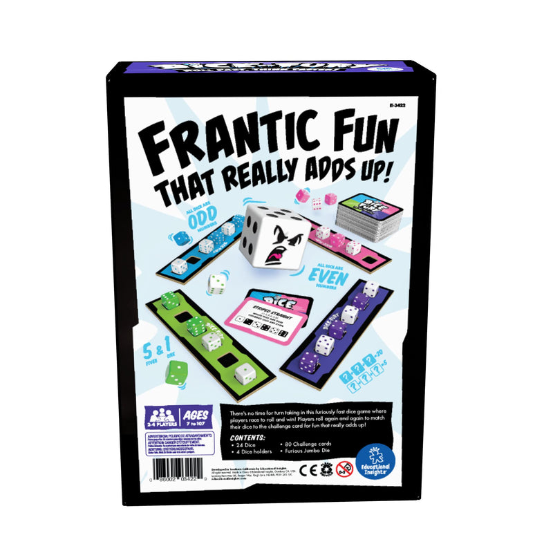 Educational Insights Dice of Fury Fast Paced Family Dice Game Ages 7 to 99