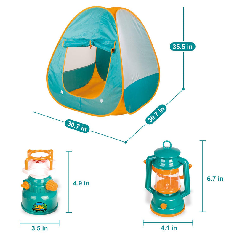 Kids Camping Gear Set with Pop Up Tent - 17 Piece Outdoor Adventure Kit